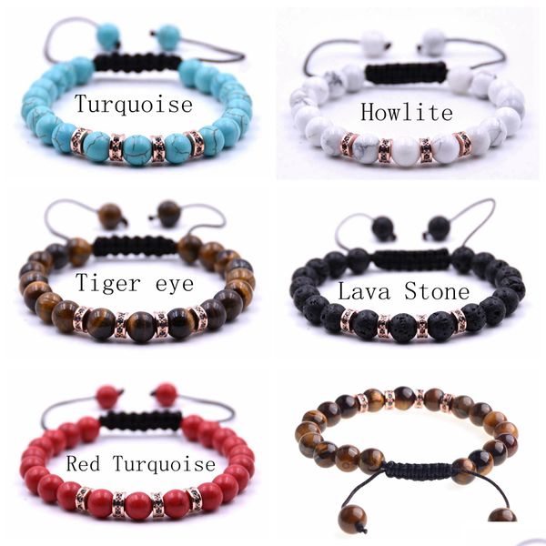 Perlé Nouvelle Mode 10Pc / Set Bracelets Chanceux Tissés À La Main Paillettes En Or Rose Tressé Turquoise Ennemi Vente Drop Delivery Jewelry Dhzdh