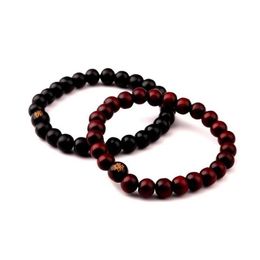 Kralen nieuwe sieraden mannen zwart bruin hout kraal armbanden sandelhout boeddhisme boeddha meditatie hiphop drop levering dhbei