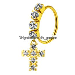 Kralen neusringen mti -stijl koper ingelegde zirkoon punctie ring sieraden groothandel druppel levering armbanden dhgarden dhp0h