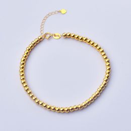 Beaded NYMPH Real 18K Gold Bracelet Pure AU750 Ball Ajustable para Mujeres Joyería Fina Regalo S575 221020