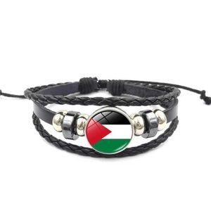 Bracelet de drapeau palestinien perlé vintage multi-couches à perles tissées accessoires de bijoux chaîne réglable