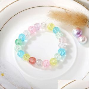 Hebras de pulsera de cristal pop con cuentas para niños Joyería Moda Pulseras lindas Estudiantes Niñas Joyas Entrega de gota Dhmp4