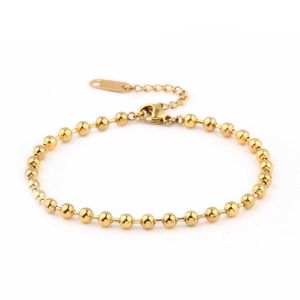 Bracelet en acier inoxydable perlé bracelet perle pour femmes hommes bijoux couple bracelet charme bracelet bijoux accessoire cadeau 240423