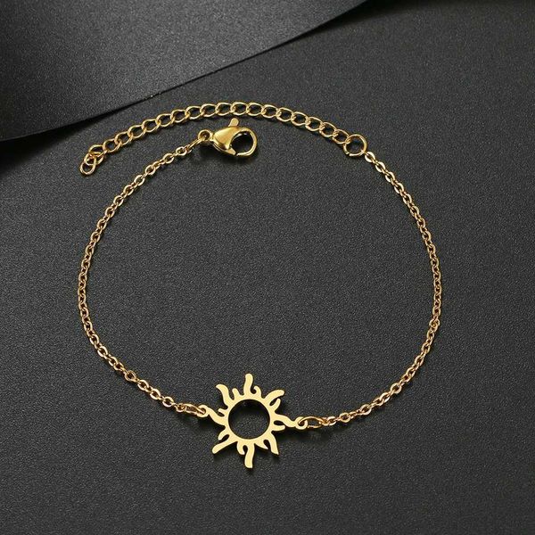 Braceletas de acero inoxidable con cuentas Venta caliente Sun Totem Fashion Charmet Foil Charmet For Women Jewelry Fiest Friends Mejores regalos 240423