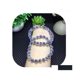 Kralen streng blauw suiker hart agaat armband energie kristallen steen hand decoratief zeldzame erts voor genezing druppel levering sieraden bracele dhjlr