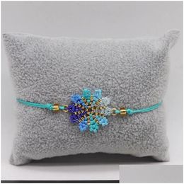 Perles Strand Bluestar Luxe Colorf Fleur Charme Bracelet Pour Femmes Cadeau Haute Qualité Miyuki Bijoux En Gros Drop Livraison Bracele Dh2Et