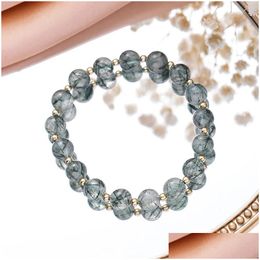 Strand Bohemia Bohemia Green Jade Lucky Amet Crystal Bracelet Femmes Niche scold