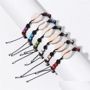 Kralen streng Boheemse kubus kralen armbanden shell bead for dames heren colourf steen mode gevlochten verstelbare drop levering sieraden dhhty dhhty