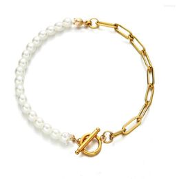 Bracelet de perles classique à brins de perles pour femmes, chaîne en métal, boucle Ot, Design créatif, personnalité, accessoires pour filles, juif