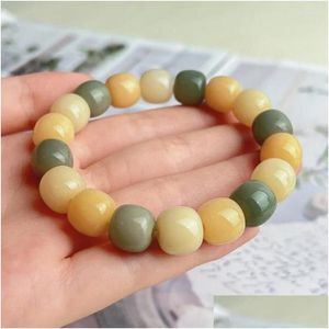 Kralen Strand Colorf Enkele Cirkel Armband Mannen En Vrouwen Rond De Vingers Moeten Boeddha Kralen Spelen Bodhi Wortel Sieraden Drop Del Otn58