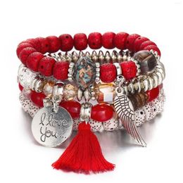 Perlé Strand Européen Et Américain Cristal Opale Bracelet Creative Rétro Mti Assel Main Chaîne Drop Delivery Bijoux Bracelets Dheqr