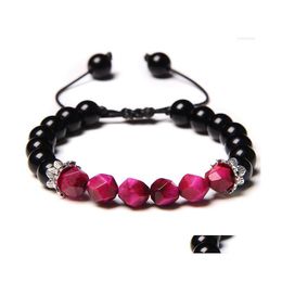 Kralen streng geometrische vorm natuursteen kralen armband aquamarines tijgeroog amethists bead unieke armbanden voor vrouwen schattige jood dh4zh