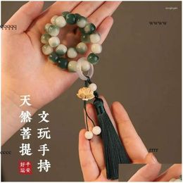 Gradiente de hilos de cuentas Temperamento flexible Toy Toy Handheld Lotus Tassel Anillo flexible Hombres y mujeres Bodhi Semilla Buda Beads Pulsera DH2H6