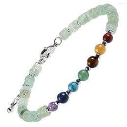 Perlé Strand Lucky Stone 7 Chakra Bracelet Reiki Bouddha Prière Bracelets Réglables Pour Les Femmes Drop Delivery Bijoux Dha4G