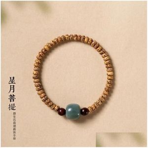 Bracelet Bodhi Star Mune Bodhi pour perles pour les hommes hommes naturels Original Bouddha Bouddha Bangle Root Fine Jewelry Festival Gift Dh5gu