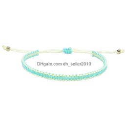 Perlé Strand Tauam Simple Tissé Coton Corde Corde Bracelet Prier Yoga À La Main Pure Couleur Chic Gland Pour Hommes Femmes 2023 Drop Deliv Dhjhm