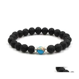 Kralen strengen 10 kleur lava rots ketting ketting armband etherische olie diffuser chakra steen armband voor vrouw mannen handgemaakt aromather otmpz