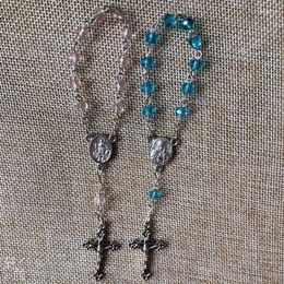 Brins de perles 10 pièces/paquet, faveurs de première Communion Recuerditos Bautizo Mini chapelet en cristal pour baptême Kent22