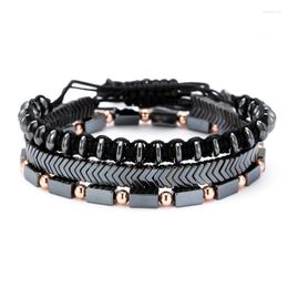 Kralen strengen 3 stks/set natuursteen kralen armband brain armbanden mannen dames sieraden erkek bileklik vrienden pulseiras brazaletes cadeau la