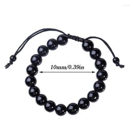 Brins de perles 5 pièces Bracelet en obsidienne pour hommes perle de cristal ornements à la main décoration d'anniversaire cadeau K2 Fawn22