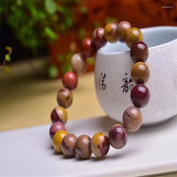 Hebras de cuentas de 8/10mm, pulsera de piedra de yema de huevo Natural, apta para hombres y mujeres, accesorios y amuletos, joyería Kent22