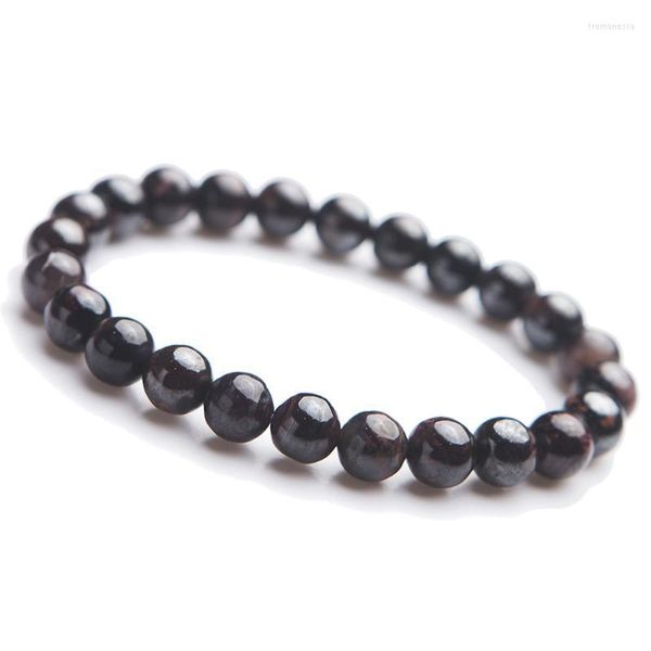 Brins de perles 8mm naturel Sugilite bijoux Bracelet violet cristal gemme perles rondes extensible femmes Bracelets Trum22