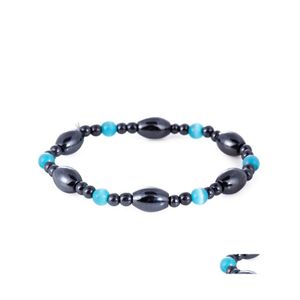 Kralen strengen kralen elastische magnetische magnethet armband zwarte kralen therapie gezondheid sieraden drop levering armbanden dhqws