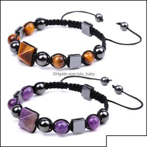 Kralen strengen kralen strengen vriendschap kristal piramide kralen armbanden voor vrouwen mannen feng shui reiki positieve energie genezing dhse otkgp