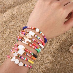 Kralen strengen boho wrap armbanden etnische armband voor vrouwen ster Cross Clover hart klei streng feest vakantie sieraden groothandel trum22