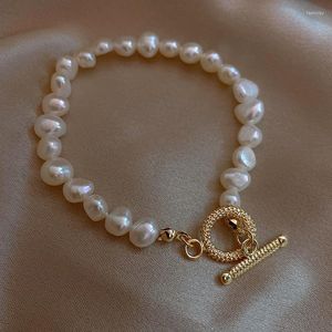 Kralen strengen armband voor vrouwen mode zoetwater parel 2022 eenvoudige sieraden accessoires fawn22