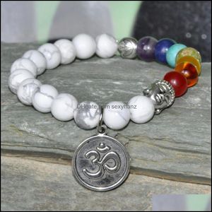 Kralen, strengen armbanden sieraden boeddha armband, lotusbloem, huile edelsteen, pols mala, 7 chakra armband ,, om yoga, mala gebed drop