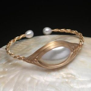 Kralen strengen armbanden sieraden origineel ontwerp 14K goud gevuld Mabe parel armband handgemaakte armband voor vrouwen meisje huwelijkscadeau Ch1564626