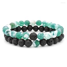 Brins de perles Double Bracelet bijoux de luxe Couple cristaux perles Bracelets Jade Pulseras MagneticaGirls femmes hommes Lars22214F