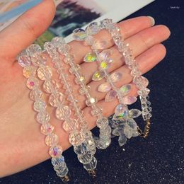 Hilos de cuentas en boda moda colorida pulsera de cristal transparente mujeres nupcial de encanto geométrico compromiso de joyas región de joya Fawn22