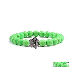 Kralen strengen mode handgemaakte natuursteen zwart kralen heren armband schattige kat klauw gelukkige sieraden verjaardag cadeau drop levering bra dhtou