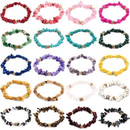 Kralen strengen mode sieraden accessoires 30 kleuren natuursteen armband onregelmatige kristallen grind handgemaakte armband voor vrouwen 2 lars22