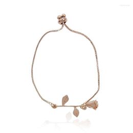 Brins de perles mode bracelet rose pure couleurs tempérament fleur simple bracelet classiques de femmes bijoux chaîne bijoux gift Inte22