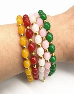 Brins de perles mode femmes039S 8 mm motif décoratif perles de verre bracelet élastique bijoux de bricolage3761178
