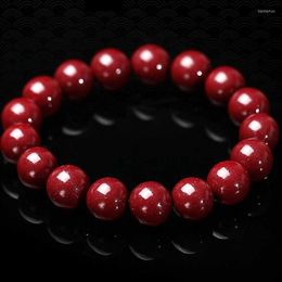 Bracelet en cinabre Zijin pour hommes et femmes, brins de perles, cadeau Feng Shui, fait à la main, amulette porte-bonheur, bijoux Kent22