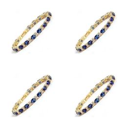 Kralen strengen fijnblauwe steen saffier 18k goud op sier armband 7.5 drop levering sieraden armbanden dhils