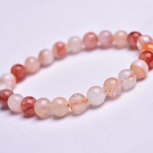 Brins de perles cristal de Quartz de feu pierre naturelle Bracelet extensible cordon élastique bijoux perles amoureux femme cadeau Fawn22