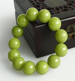 Hilos de cuentas Fluorita verde Perraz de perla Perrial Glow Bracelet Bracelet de luna Piedra Natural Jade For Women Men8232241
