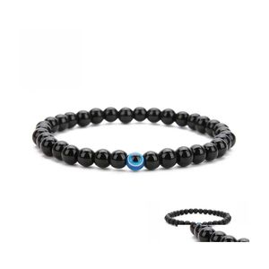 Brins de perles bijoux faits à la main en gros bracelets de perles turc symbole chanceux bleu oeil bracelet chakra stretch pour femmes hommes 5243 dhwli