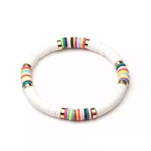 Brins de perles bijoux faits à la main en gros 6Mm doux Y Spacer Bracelet plage couleur mélangée corde élastique tranches goutte livraison 2021 Bracele Dh2Cy