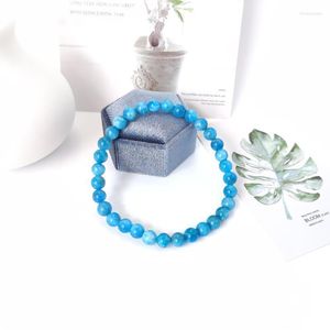 Brins de perles Bracelet de perles de pierres précieuses naturelles de haute qualité Lovers Apatite Yoga nacré pour hommes et femmes Lalima Trum22