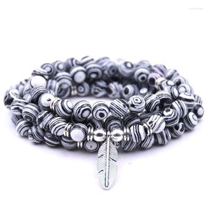 Kralen strengen hyhoney mode sieraden natuursteen charmes armband 108 mala boeddha standbeeld hanger ketting armbanden armbanden cadeaus trum2