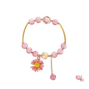 Kralen strengen kleine maisy bloem armband vriend juwelen stijl popcorn kristal drop levering armbanden otvni