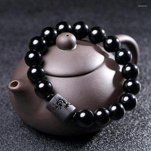 Brins de perles Bracelet Tourmaline noire naturelle 6/8/10mm perles de pierre gemme énergie multicouche Yoga femmes hommes cadeau Kent22