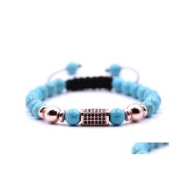 Perlenstränge Naturstein Handgewebtes Armband Paar Diffusorperlen Heilung Aura Geburtstagsgeschenk Drop Lieferung Schmuck Armbänder Dhv4A