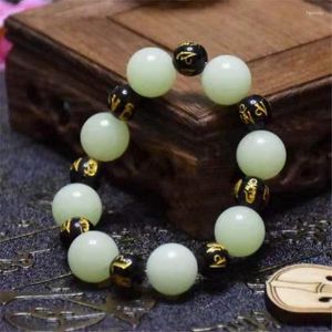 Pulsera de yoga luminosa con cuentas de hebras de cuentas luminosas, pulseras de fluorita para mujeres y hombres, joyería Fawn22